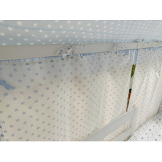 Крыша и шторы для кроватки домика ТД-15