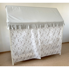 Крыша и шторы для кроватки домика ТД-27