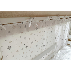 Крыша и шторы для кроватки домика ТД-36