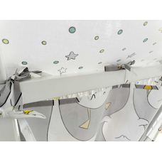 Крыша и шторы для кроватки домика ТД-38