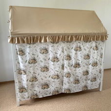 Крыша и шторы для кроватки домика ТД-41