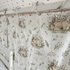 Крыша и шторы для кроватки домика ТД-42