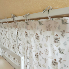 Крыша и шторы для кроватки домика ТД-45